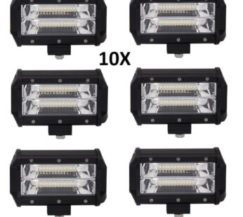 10X 5 INCH 72W CREE LED SPOT BEAM LIGHT BAR